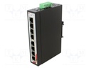Switch Ethernet; unmanaged; Number of ports: 8; 12÷48VDC; RJ45