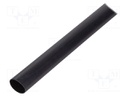 Heat shrink sleeve; 40mm; L: 10m; black; polyolefine; Thk: 2.5mm