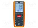 Distance meter; LCD; 0,05÷60m; Meas.accur: ±1,5mm; IP54; Unit: ft,m