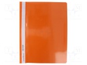 Document wallet; A4; orange; PVC