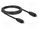 Cable; Toslink plug,both sides; 2m; Plating: gold-plated; black