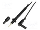 Test lead; silicone; 1m; black; 12A; 1kV; Cond.cross sec: 0.75mm2