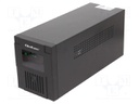 Power supply: UPS; 90x320x142mm; 600W; 1kVA; No.of out.sockets: 3