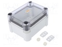 Enclosure: junction box; X: 151mm; Y: 167mm; Z: 87mm; polycarbonate