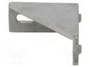 Angle bracket; for profiles; W: 18mm; H: 38mm; L: 38mm; aluminium