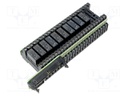 Low-profile relay module for DIN rail; AC load @R: 16A/230VAC