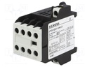 Contactor: 4-pole; NC + NO x3; 24VAC; 8.4A; DIN,on panel; 3TG10