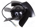 Fan: AC; axial; 200VAC; Ø209.5x74.5mm; ball; 2700rpm; IP44; 20AWG