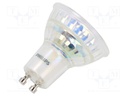 LED lamp; warm white; GU10; 230VAC; 370lm; 4.6W; 36°; 3000K