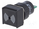 Signaller: sound; 75dB; Ø16mm; max.6mm; for soldering; IP40; 12VDC