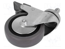 Transport wheel; Ø: 80mm; W: 24mm; H: 104mm; torsional with lock