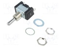 Switch: toggle; Pos: 3; SP3T; ON-OFF-ON; 5A/125VAC; Toggle: round