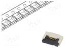 Connector: FFC (FPC); horizontal; PIN: 6; ZIF; SMT; 50V; 0.4A; H: 2mm