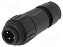 Connector: circular; plug; PIN: 4; male; screw terminal; IP65,IP67