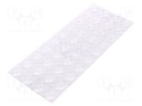 Self-adhesive foot; H: 4.1mm; transparent; polyurethane