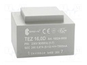 Transformer: encapsulated; 16VA; 230VAC; 24V; 666.6mA; IP00; 420g