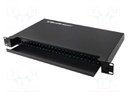 Fiber patch panel; black; Number of ports: 24; rack 19"; RACK