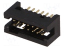 Socket; IDC; male; PIN: 14; straight; THT; gold flash; 1.27mm