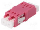 Connector: fiber optic; socket,coupler; duplex,multi mode (MM)
