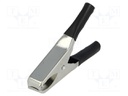 Crocodile clip; 15A; Grip capac: max.19mm; Overall len: 65mm