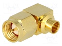 Plug; SMA; male; angled 90°; RG402/U; for cable; teflon