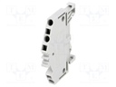 Splice terminal: rail; 0.08÷2.5mm2; ways: 1; terminals: 3; grey