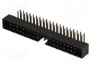 Socket; IDC; male; PIN: 40; angled 90°; THT; gold flash; 2mm