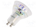 LED lamp; warm white; GU10; 230VAC; 215lm; 2.7W; 36°; 2700K