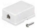 Socket; RJ12; Layout: 6p6c; surface-mounted,screw,self-adhesive