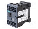 Contactor: 3-pole; NO x3; Auxiliary contacts: NC; 24VDC; 17A; 3RT20