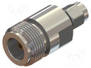 Adapter; 34.1mm; N socket,SMA male; 50Ω; 1kV; 12GHz