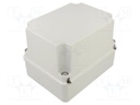 Enclosure: junction box; wall mount; plastic; grey