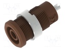 Connector: 4mm banana; socket; brown; soldered; insulated