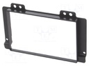 Radio mounting frame; Land Rover; 2 DIN; black