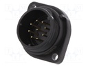 Socket; male; SP21; PIN: 9; IP68; soldering; 500V; 0.75mm2; 5A
