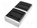 Enclosure: for modular components; IP65; light grey; ABS; 400V