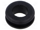 Grommet; black; UL94HB; TPR