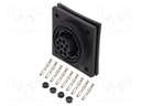 Connector: circular; socket; female; PIN: 9; 5A; 150V; low profile