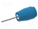 Connector: 4mm banana; socket; 25A; blue; nickel plated; insulated