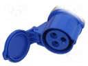 Extension lead; Sockets: 1; rubber; black; 3x2,5mm2; 5m; 16A