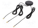 Antenna; GNSS,LTE,WiFi; 3.5dBi; Mounting: screw; 80x15mm; SMA x3