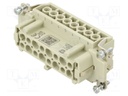 Connector: HDC; contact insert; female; 16A; 500V; Han E®; PIN: 16