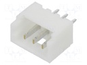 Socket; wire-board; male; 1.25mm; PIN: 3; THT; 125V; 1A; tinned