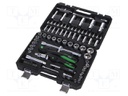 Socket-set; hex key,Phillips,Torx®; Chrom-vanadium steel
