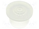 Plugs; Body: semi-transparent; Out.diam: 7.2mm; H: 5.5mm; Mat: LDPE