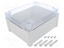 Enclosure: multipurpose; X: 163mm; Y: 201mm; Z: 98mm; TEMPO; grey