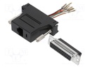 Transition: adapter; RJ45 socket,D-Sub 25pin female