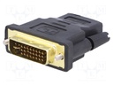 Adapter; DVI-I (24+5) plug,HDMI socket; Colour: black