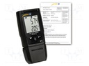 Data logger; temperature,humidity; Display: LCD 1,2"; ±1°C; ±5%