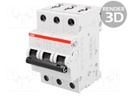 Circuit breaker; 400VAC; Inom: 20A; Poles: 3; DIN; Charact: B; 10kA